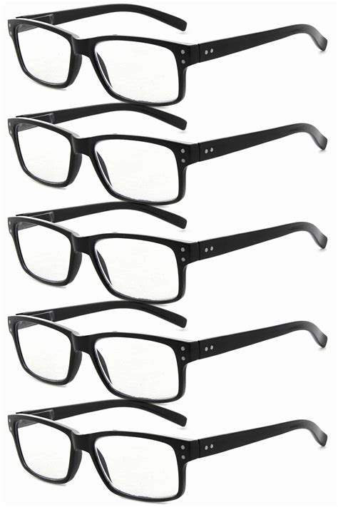 Buy Eyekepper Mens Vintage Reading Glasses 5 Pack Black Frame Glasses For Men Reading Reader