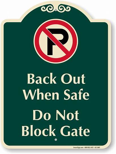 Gate Block Signs Parking Myparkingsign Sign X24