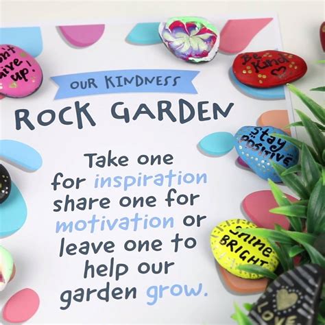 Kindness Rock Garden For The Classroom Teaching Kindness One Rock At