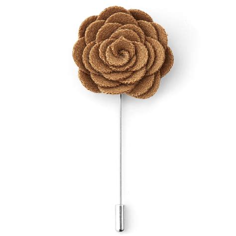 tan rose lapel pin warren asher 365 day return policy