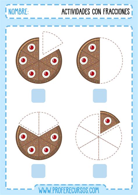 Actividades Con Fracciones Para Educacion Primaria