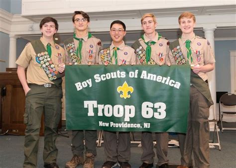 New Providence Troop 63 Honors 5 New Eagle Scouts