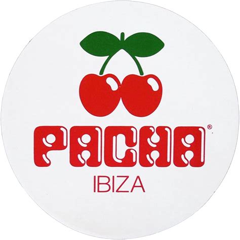 Pacha Ibiza Large Cherry Logo White Sticker White One