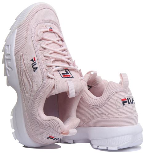 Fila Disruptor 2 Cord Chunky Sole Lace Up Sneaker Light Pink Size Uk 3