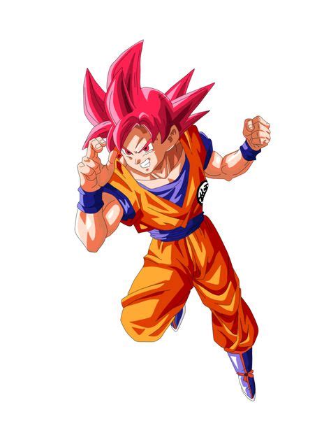 7 Mejores Imágenes De Goku Fase Dios Rojo Goku Fase Dios Rojo