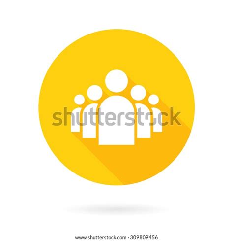 Illustration Flat Group People Icon Symbol Stock Illustration 309809456