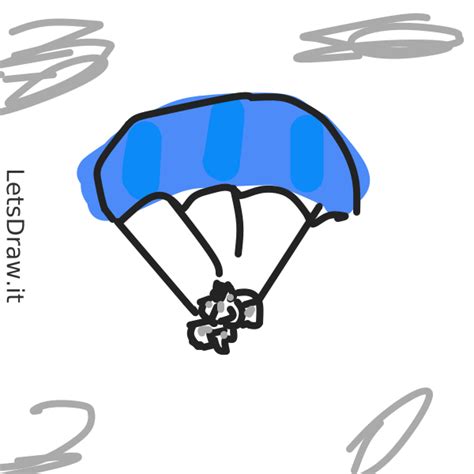 How To Draw Parachute 4x9pjcxhfpng Letsdrawit