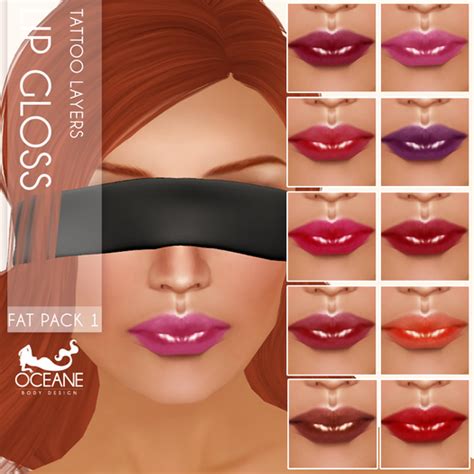 second life marketplace oceane fat pack 1 bubblicious lip gloss 10x