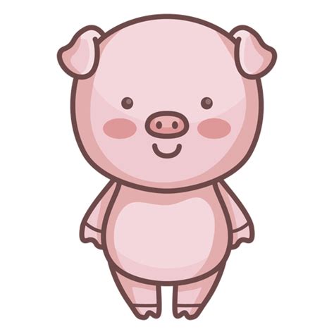 Lindo Dibujo De Cerdo De Dibujos Animados Vector Png Lindo Cerdo