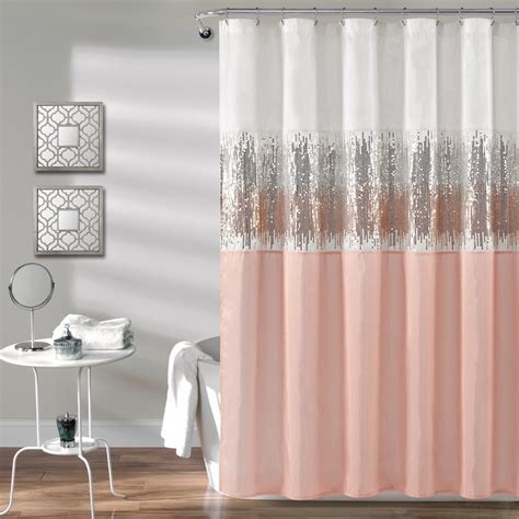 Lush Decor Night Sky Sequins Polyester Shower Curtain