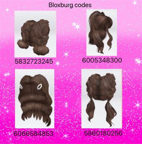 Bloxburg Hair Codes Roblox Codes Roblox Roblox Coding Clothes