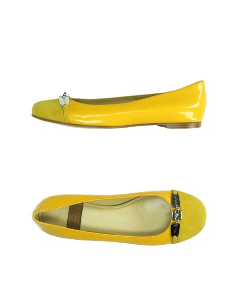 Lyst See By Chloé Ballet Flats In Yellow