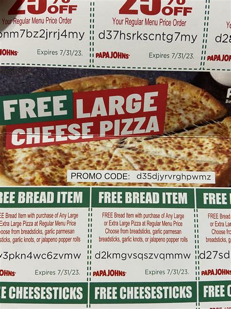 Papa John’s Gives Out Free Pizzas To Educators All Of The Coupon Codes For The Free Pizzas Are