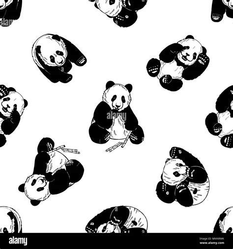 Panda Wallpaper Black And White Stock Photos And Images Alamy