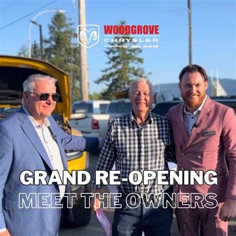 Grand Re Opening And Meet The Owners Event At Woodgrove Chrysler