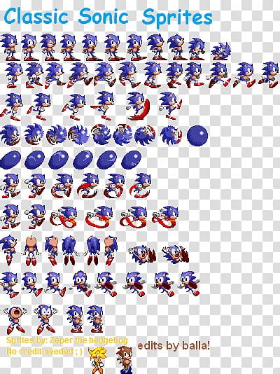 Classic Sonic Sprites Edited Sonic The Hedgehog Illustration Transparent Background PNG Clipart