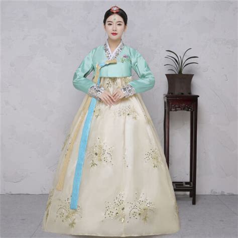 Hanbok Dress Korean Traditional Hanbok Korean National Costumes Woman