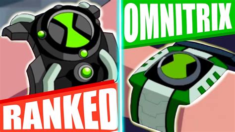 I Ranked Every Omnitrix From Worst To Best Youtube