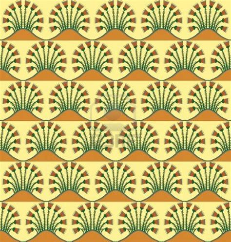 An Egyptian Style Motif Repeated Into A Seamless Pattern Eps10 Vector