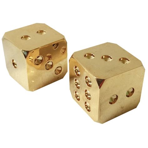 Solid Brass Dice A Pair Chairish