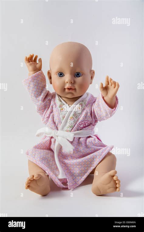 A Baby Annabell Doll On A White Background A Childs Dolly Toy Stock