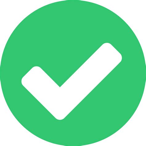 Green Check Mark Icon Tick Symbol Royalty Free Vector