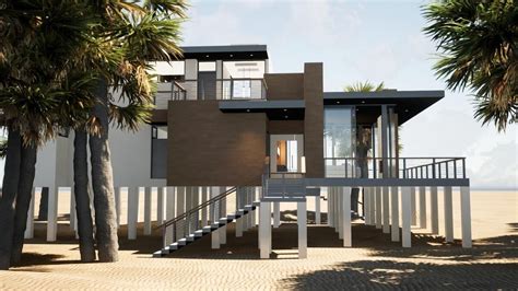 Ultra Modern 4 Bed Beach Home Plan 44122td Architectural Designs