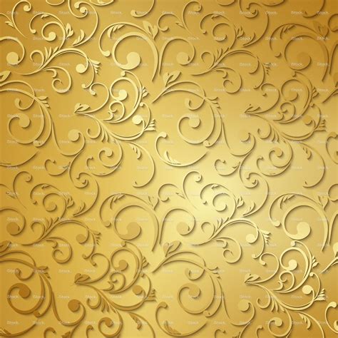 Luxury Golden Wallpaper Vintage Floral Pattern Vector Background