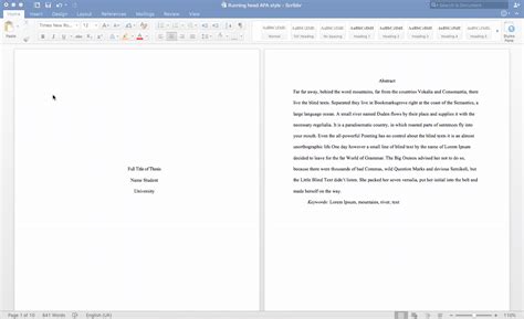 Running Head For Apa Research Paper