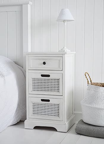 colonial white furniture range lamp table  drawers