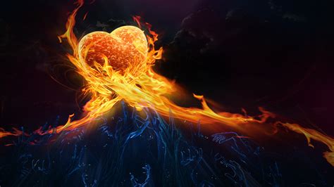 1920x1080 Fire Hands Feelings Heart Coolwallpapersme