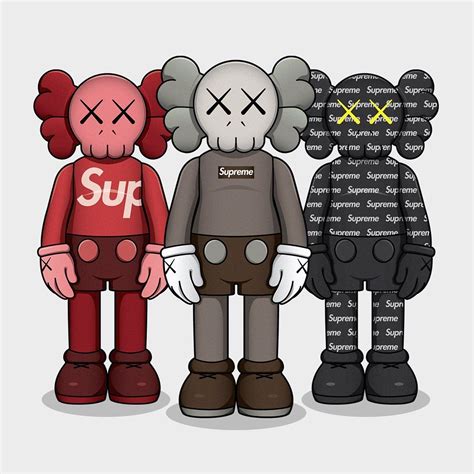 Hypebeast Illustration And Print On Instagram ️kaws X Supreme This