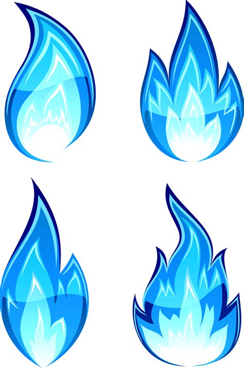 Flame Fire Drawing Clip Art Blue Flame Png Download 13001964