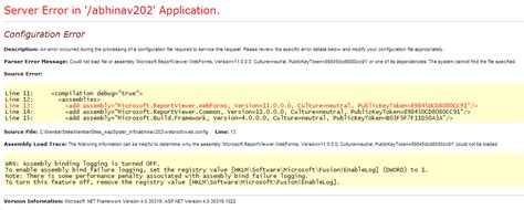 Asp Net Error In Web Config File Stack Overflow
