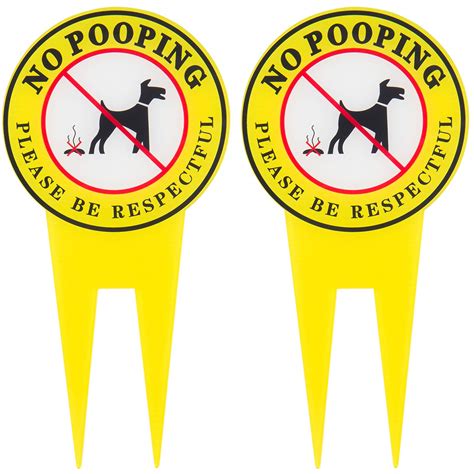 Buy 2 Pack No Pooping Dog Signs For Yard Please Be Respectful Double