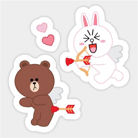 Brown And Cony Valentine Brown Cony Sticker Teepublic