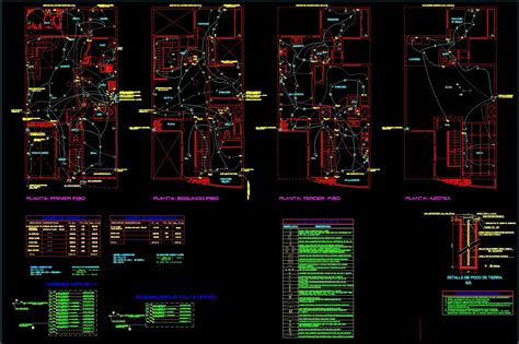 Plano Electrical Installations Dwg Block For Autocad Designs Cad