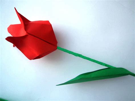 Мастер класс Тюльпан из бумаги оригами