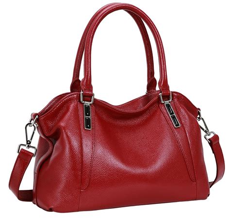 Iswee Leather Shoulder Bag Tote Top Hanldle Handbag Satchel Cross Body