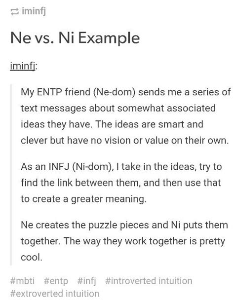 Ne And Ni Mbti Personality Infp Personality Intp Personality