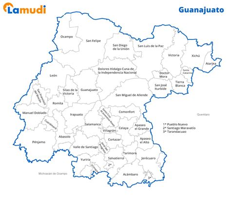 Mapa Del Estado De Guanajuato Con Municipios Lamudi