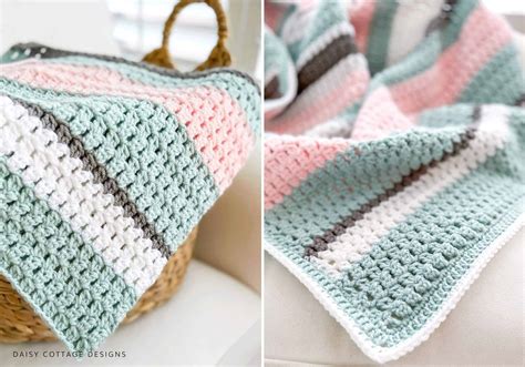 Cluster Stitch Crochet Blanket Pattern Daisy Cottage Designs