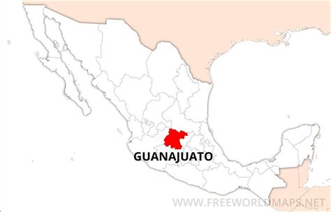 State Of Guanajuato Mexico Map United States Map