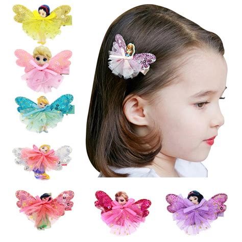 New Baby Girls Hair Clips Cute Cartoon Anime Hairpins Pricess Mini Skirt Hairpins Barrettes With