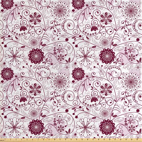 Floral Fabric By The Yard Exquisite Floral Inspired Vibrant Toned
