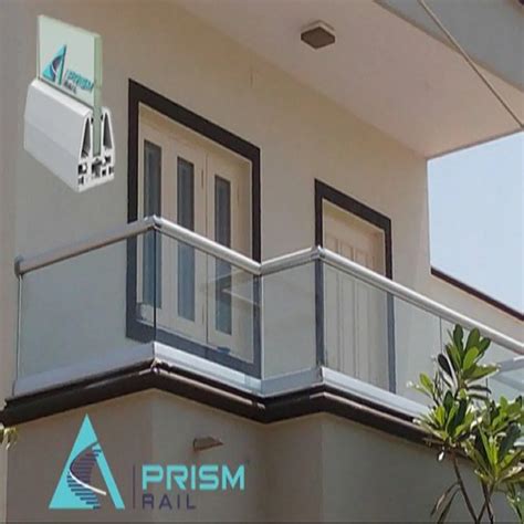 Aluminium Toughened Glass Prism Aluminum Balcony Railing For Home