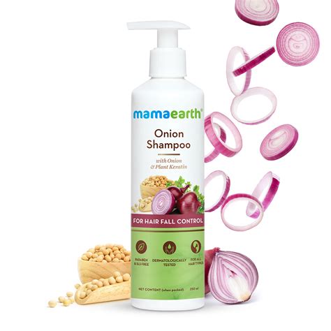 Mamaearth Onion Shampoo For Hair Growth And Hair Fall Control 250 Ml