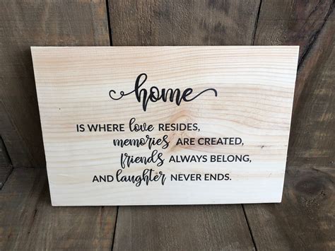 Home Quote Sign Housewarming T Wedding T Etsy
