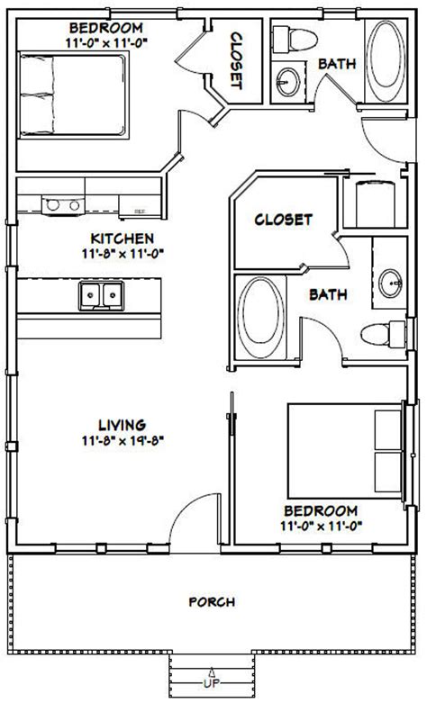 2 Bedroom 2 Bath House Plans Home Inspiration