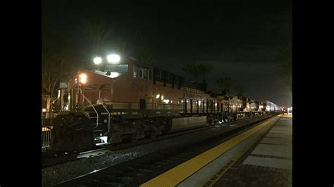 Bnsf Railway Hd 60 Fps Late Night Intermodal Freight Action